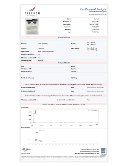 EPITALON (EPITHALON) 50MG COA
